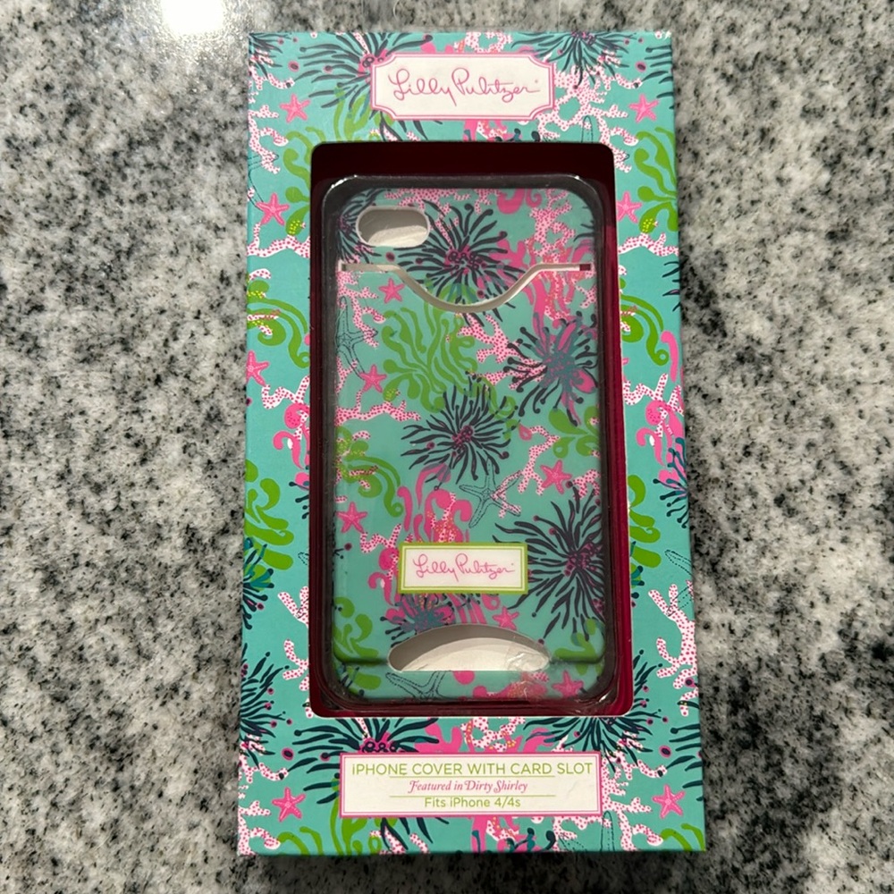 Lilly Pulitzer IPhone 4/4s Case with Card Slot - Dirty Shirley
